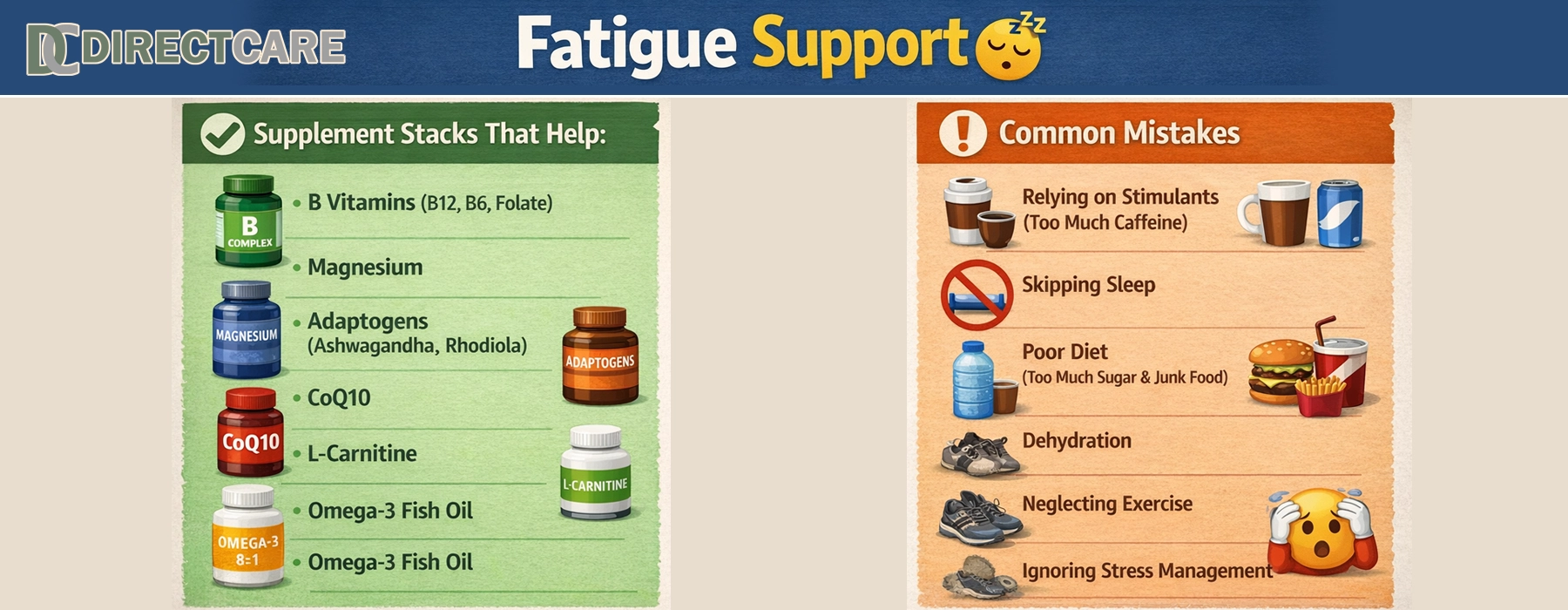 Fatigue Support: Supplement Stacks That Help, And Common Mistakes Health Care article