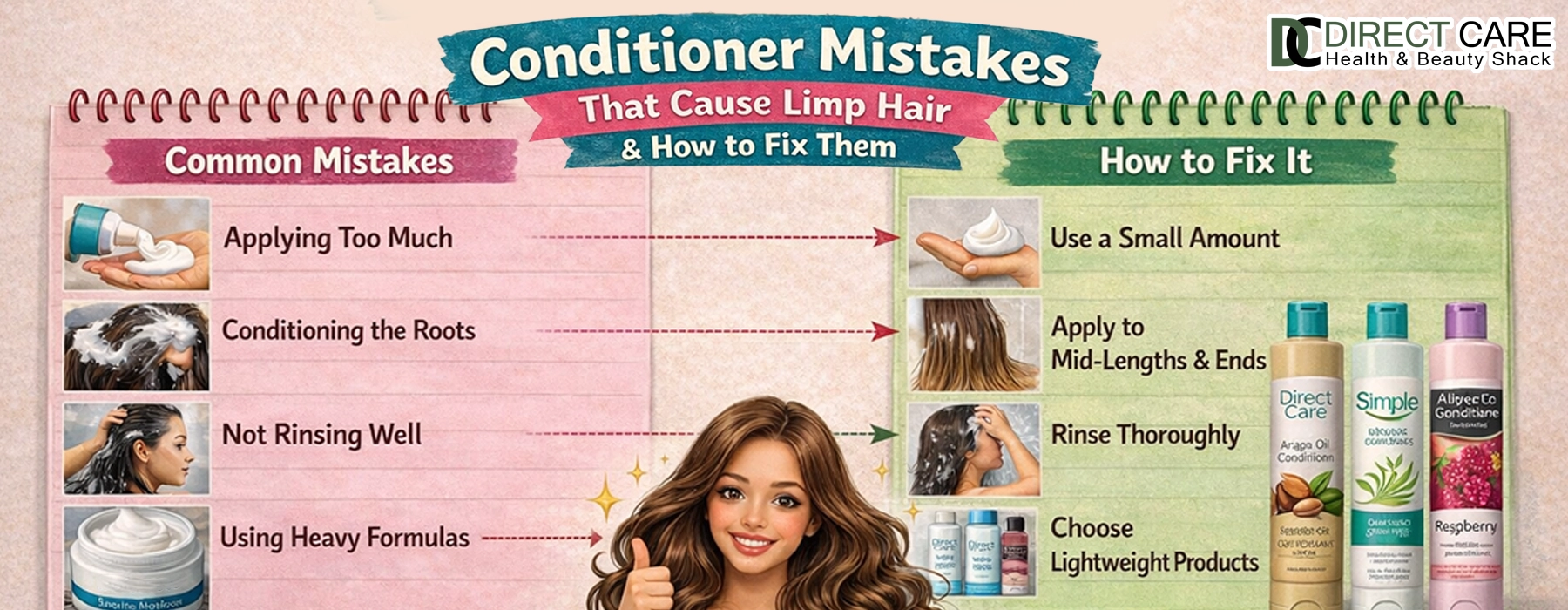 Hair Conditioner mistakes that cause limp hair and how to fix them Personal Care article