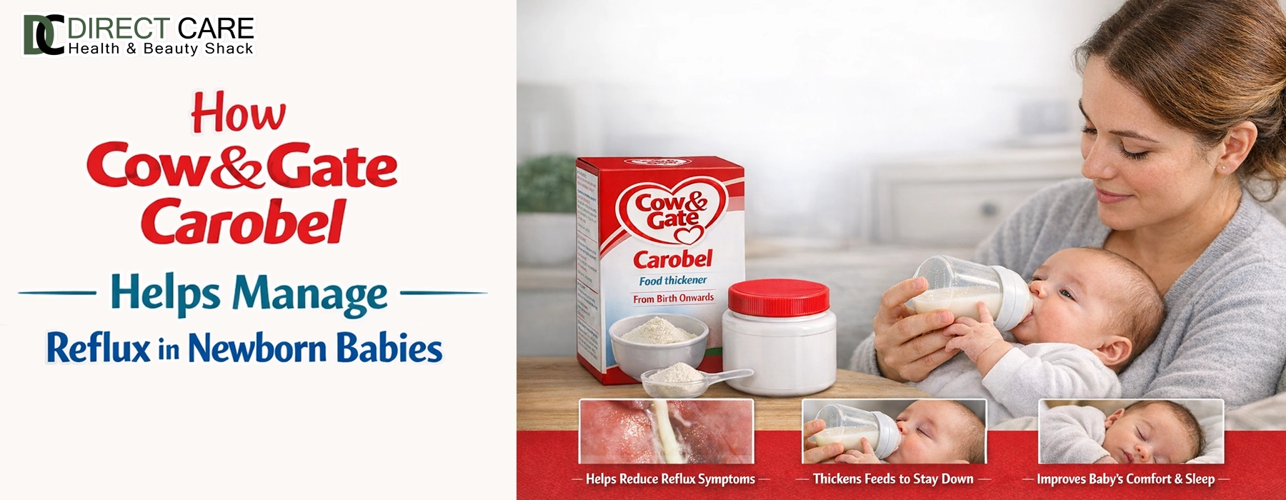 How Cow &amp; Gate Carobel Helps Manage Reflux in Newborn Babies Health Care article